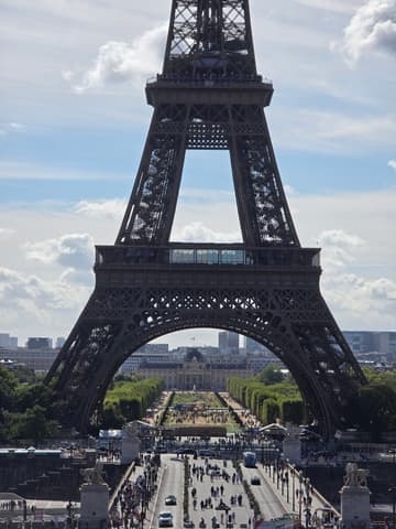The lower arches of the Eiffel Tower